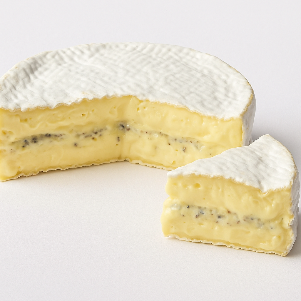 Brie relleno de crema a la trufa fresca