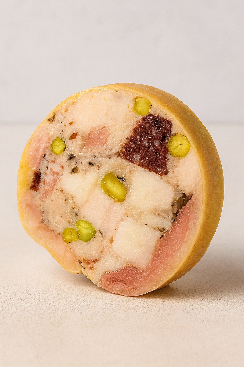 Galantina de pollo de corral trufada a la catalana